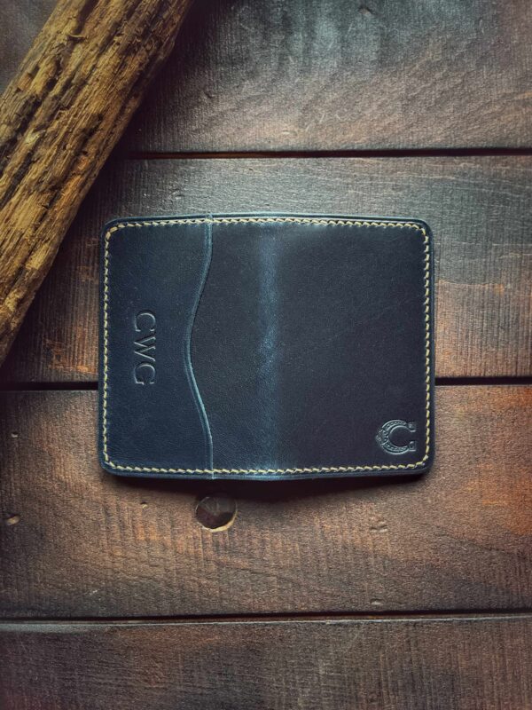 Folded Card Holder Black Open